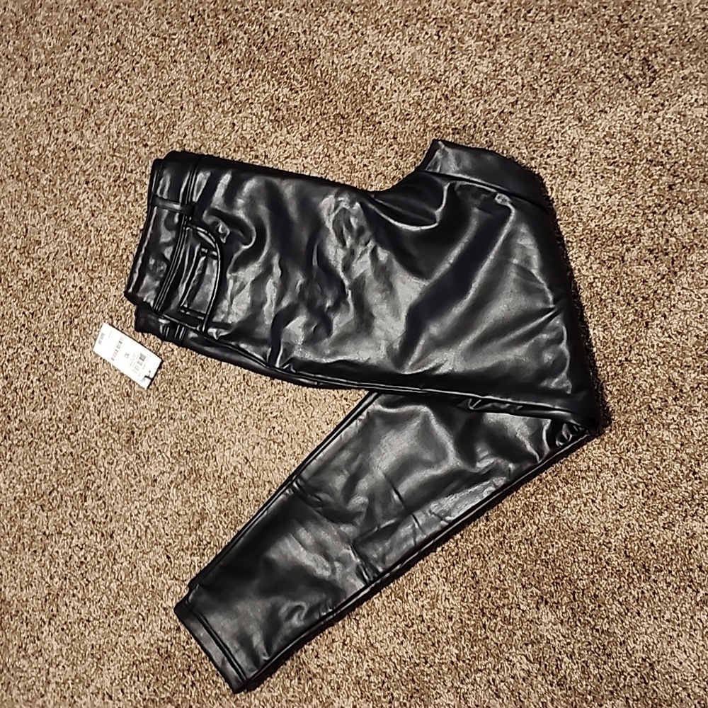 Inc faux leather pants size 10